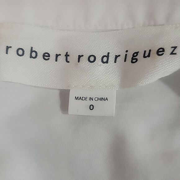 Robert Rodriguez 100% Cotton Button Down Long Sleeve Shirt Tie Sleeve Size 0 - Picture 3 of 5